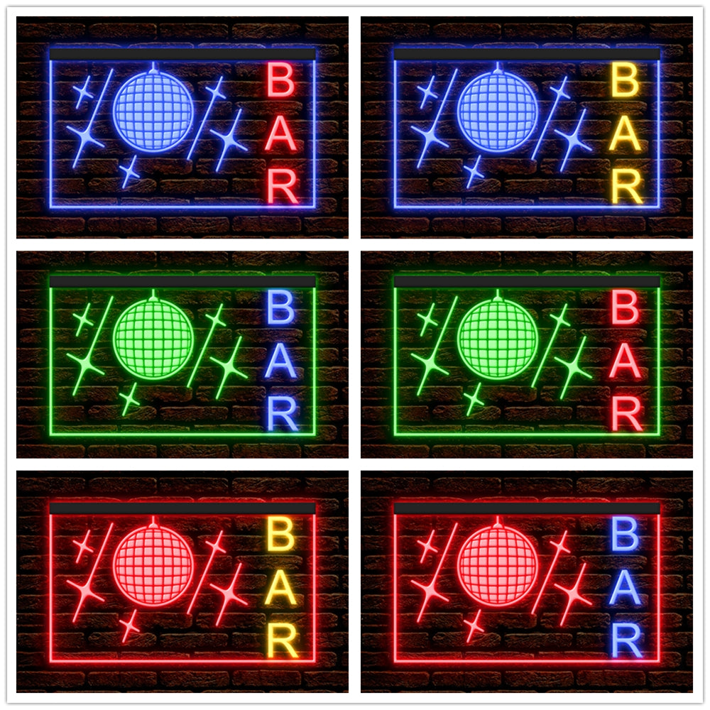 DC170158 Bar Pub Club Home Decor Open Display illuminated Night Light Neon Sign Dual Color