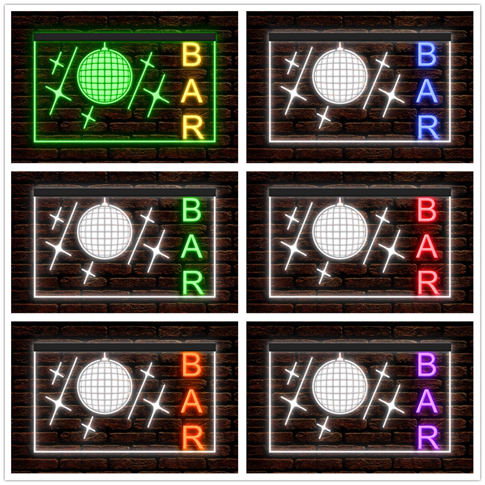 DC170158 Bar Pub Club Home Decor Open Display illuminated Night Light Neon Sign Dual Color