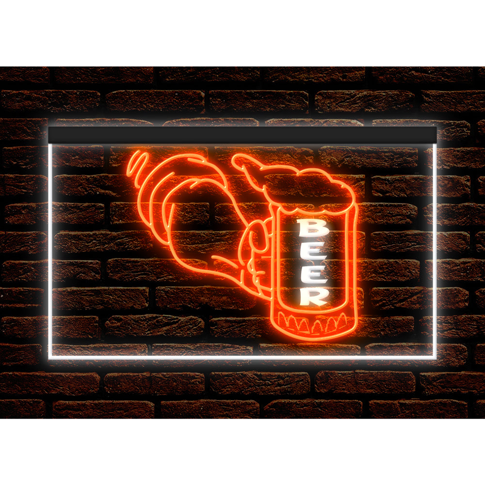 DC170170 Cold Beer Open Bar Pub Club Home Decor Display illuminated Night Light Neon Sign Dual Color