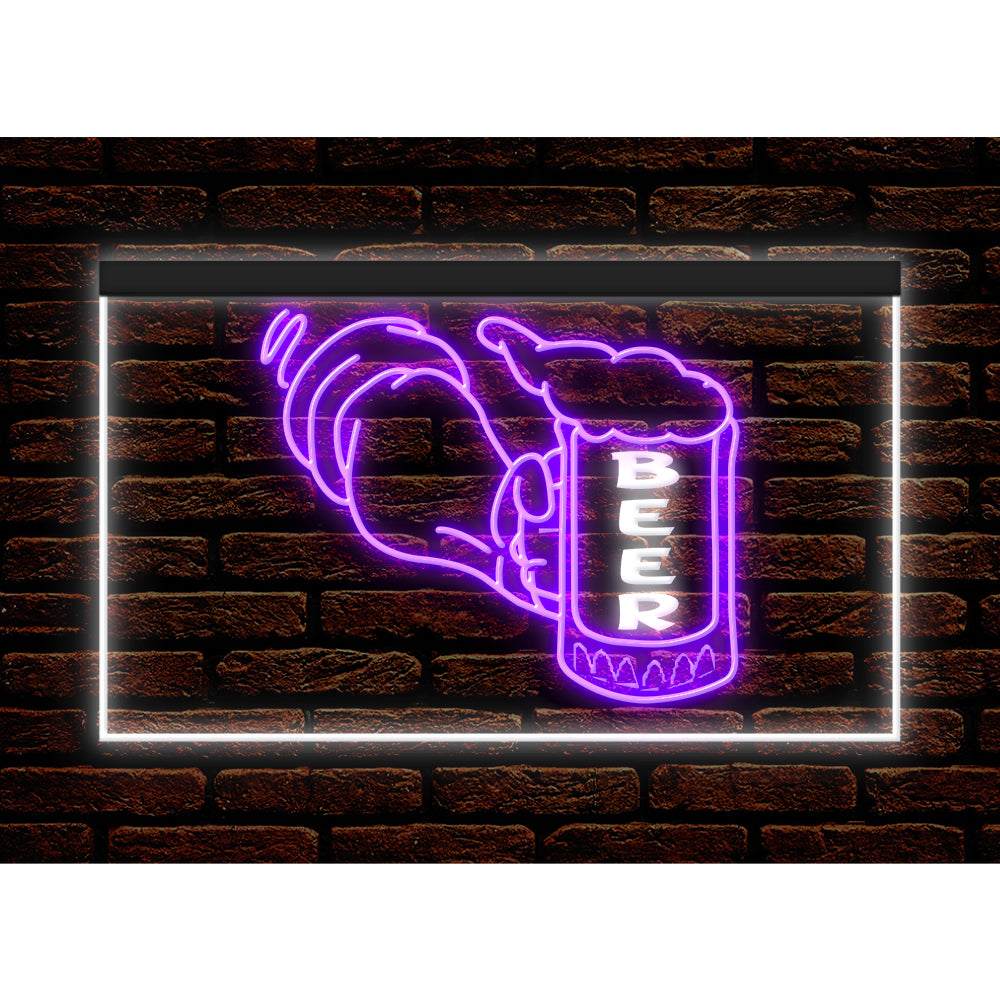 DC170170 Cold Beer Open Bar Pub Club Home Decor Display illuminated Night Light Neon Sign Dual Color