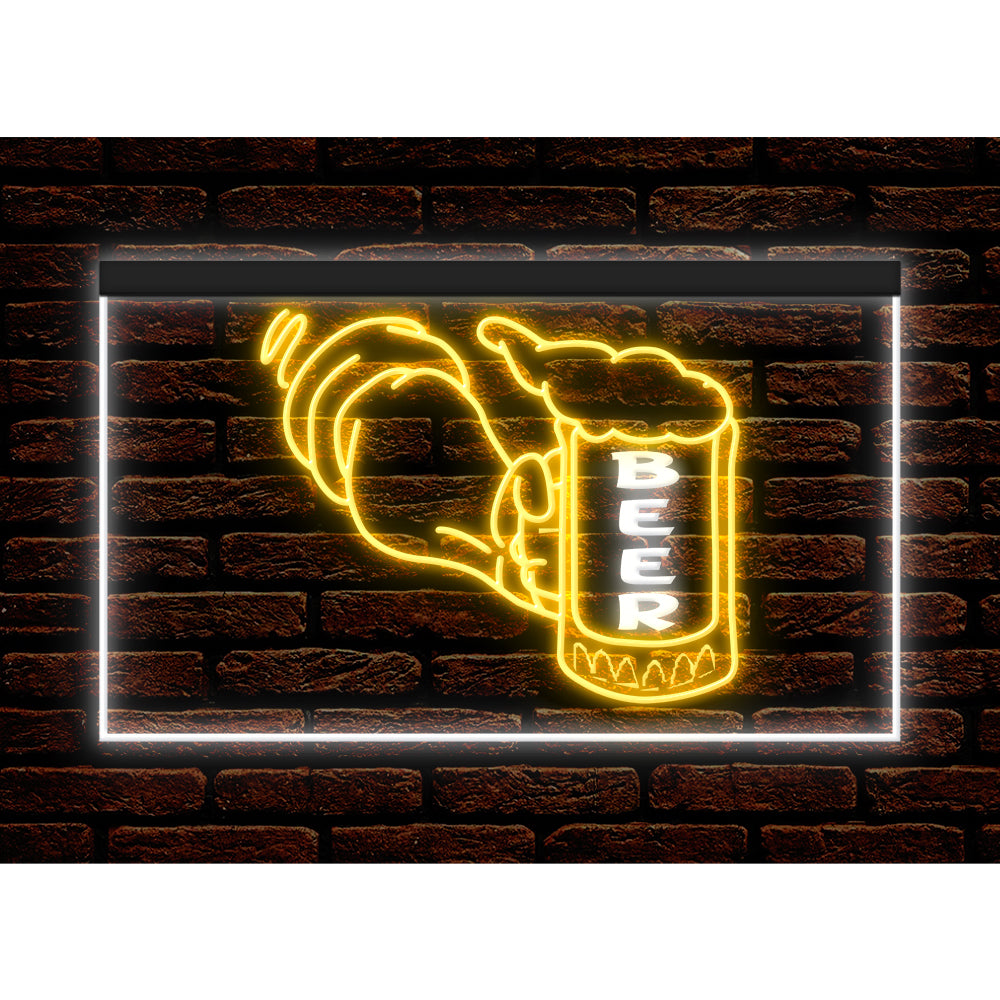DC170170 Cold Beer Open Bar Pub Club Home Decor Display illuminated Night Light Neon Sign Dual Color