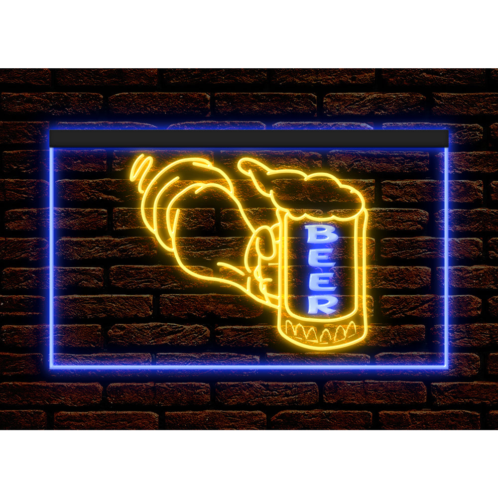 DC170170 Cold Beer Open Bar Pub Club Home Decor Display illuminated Night Light Neon Sign Dual Color