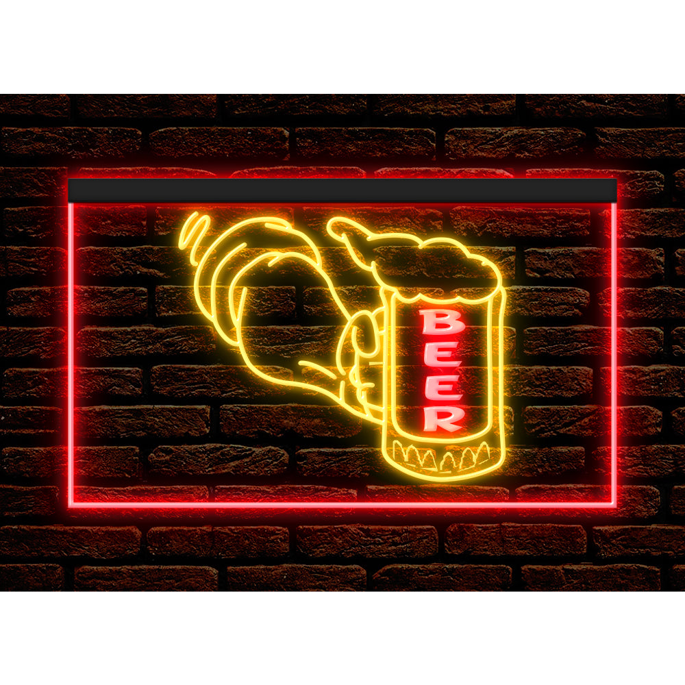DC170170 Cold Beer Open Bar Pub Club Home Decor Display illuminated Night Light Neon Sign Dual Color
