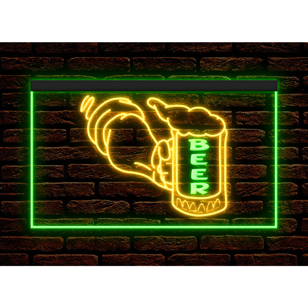 DC170170 Cold Beer Open Bar Pub Club Home Decor Display illuminated Night Light Neon Sign Dual Color