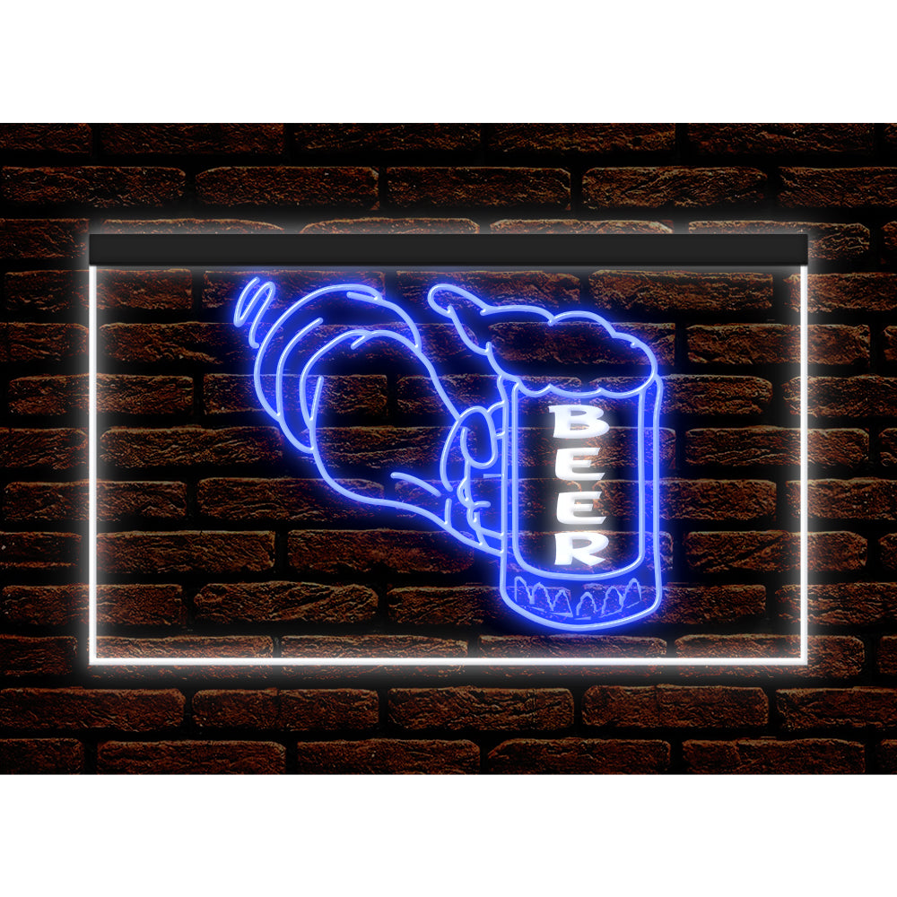 DC170170 Cold Beer Open Bar Pub Club Home Decor Display illuminated Night Light Neon Sign Dual Color