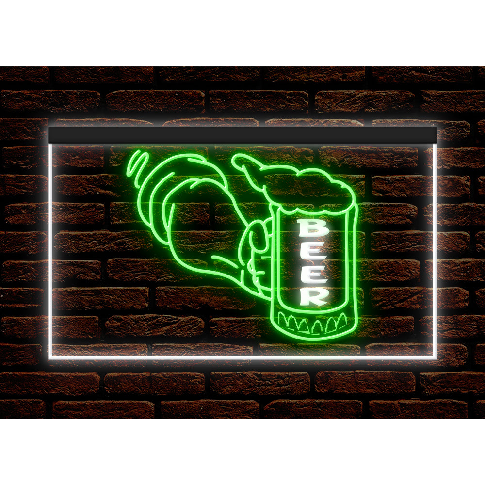DC170170 Cold Beer Open Bar Pub Club Home Decor Display illuminated Night Light Neon Sign Dual Color