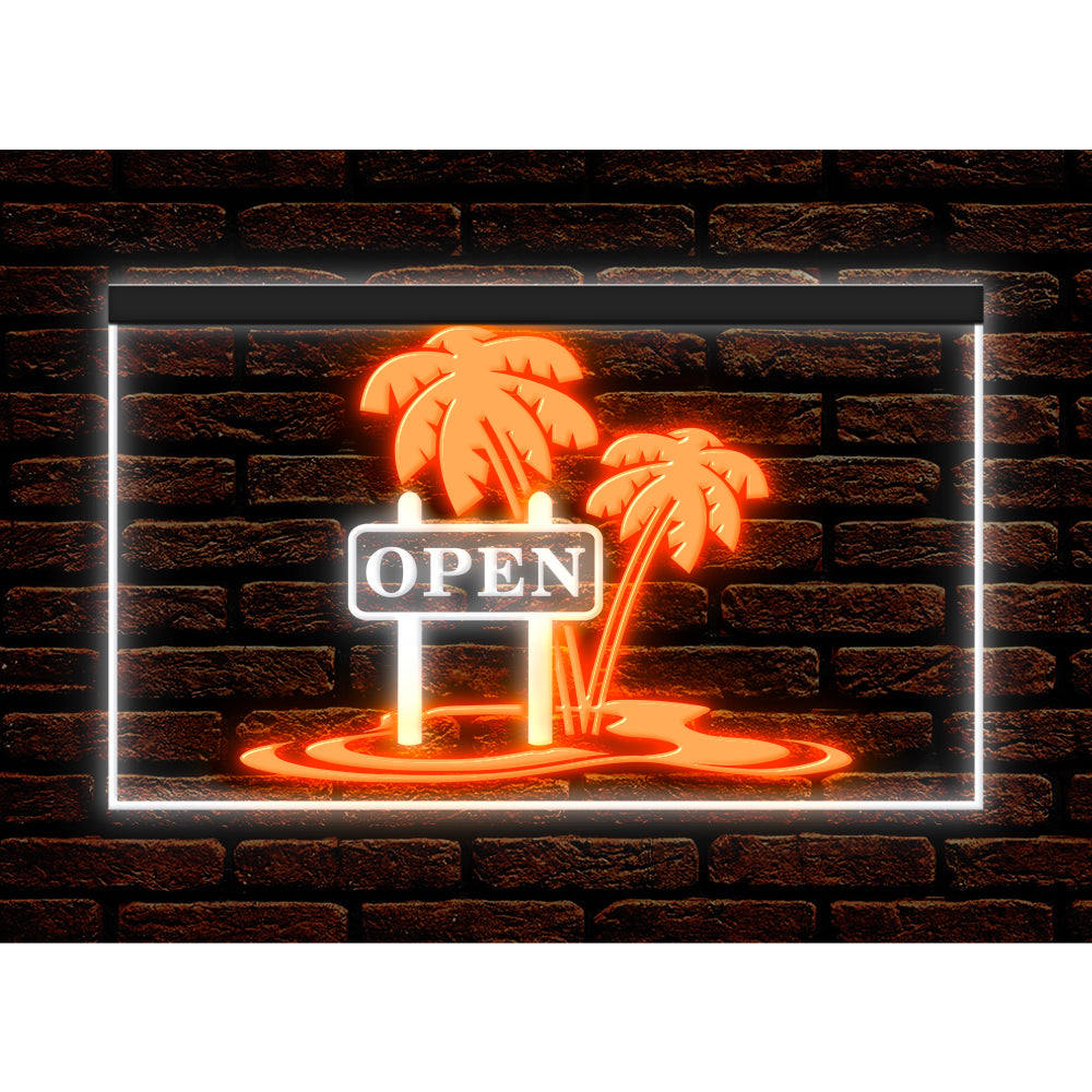 DC170198 Tiki Bar Open Happy Hours Home Decor Beer Display illuminated Night Light Neon Sign Dual Color