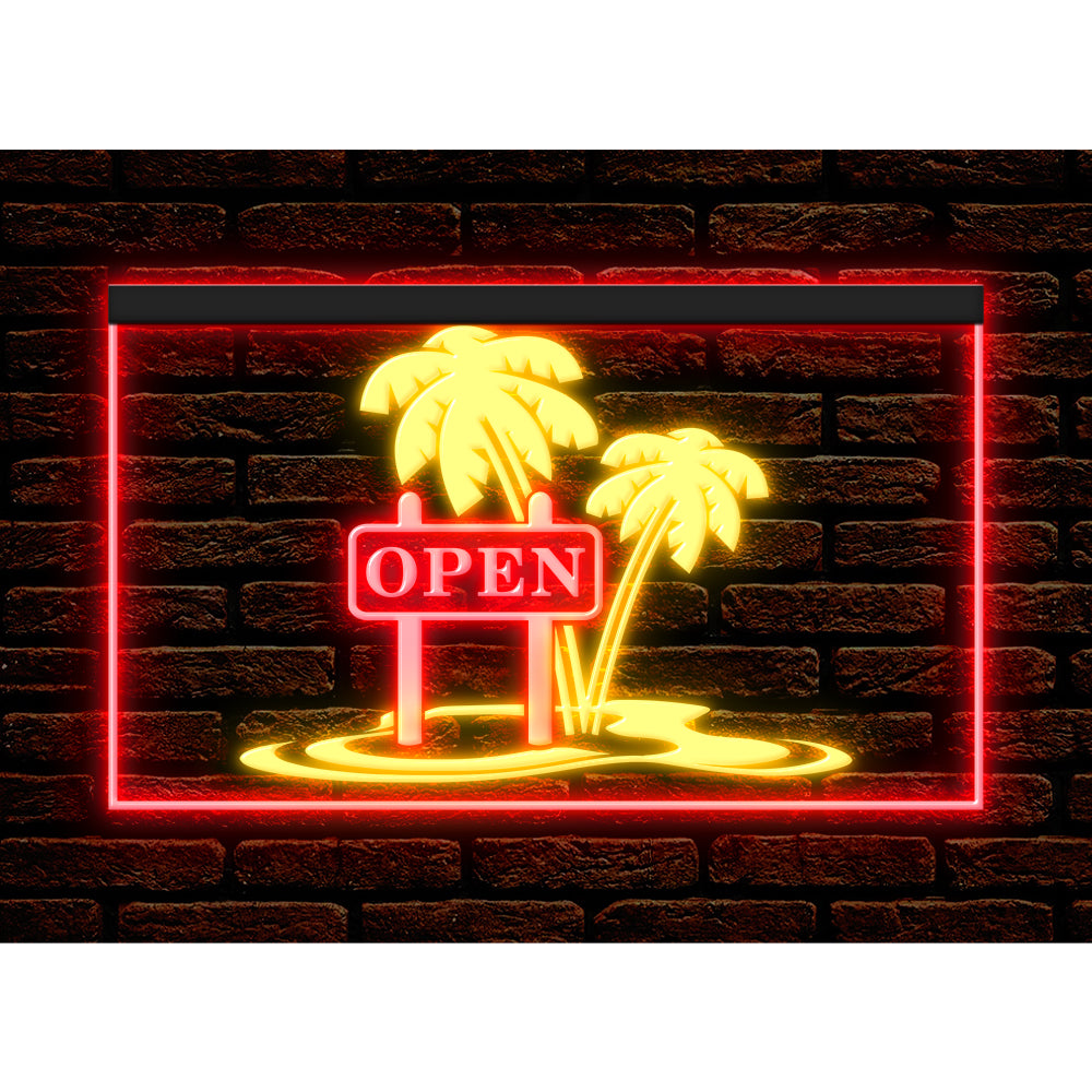 DC170198 Tiki Bar Open Happy Hours Home Decor Beer Display illuminated Night Light Neon Sign Dual Color