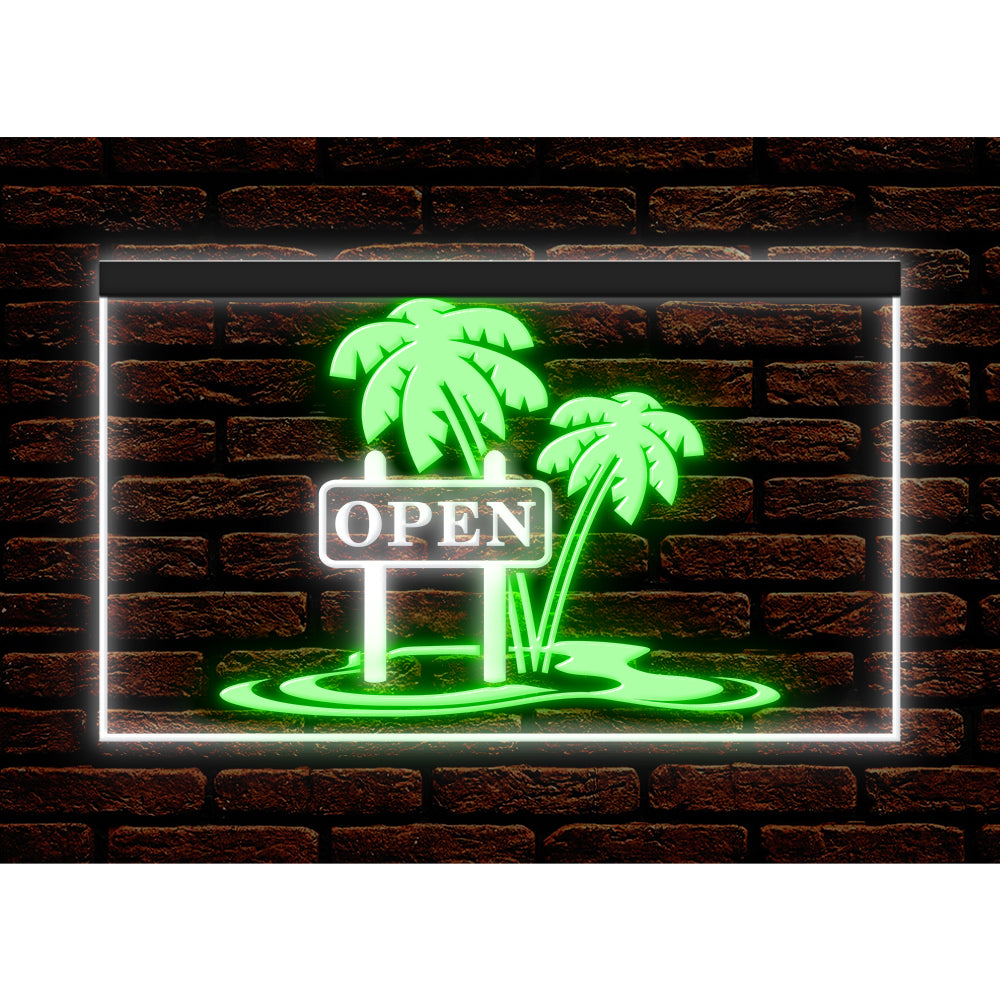 DC170198 Tiki Bar Open Happy Hours Home Decor Beer Display illuminated Night Light Neon Sign Dual Color