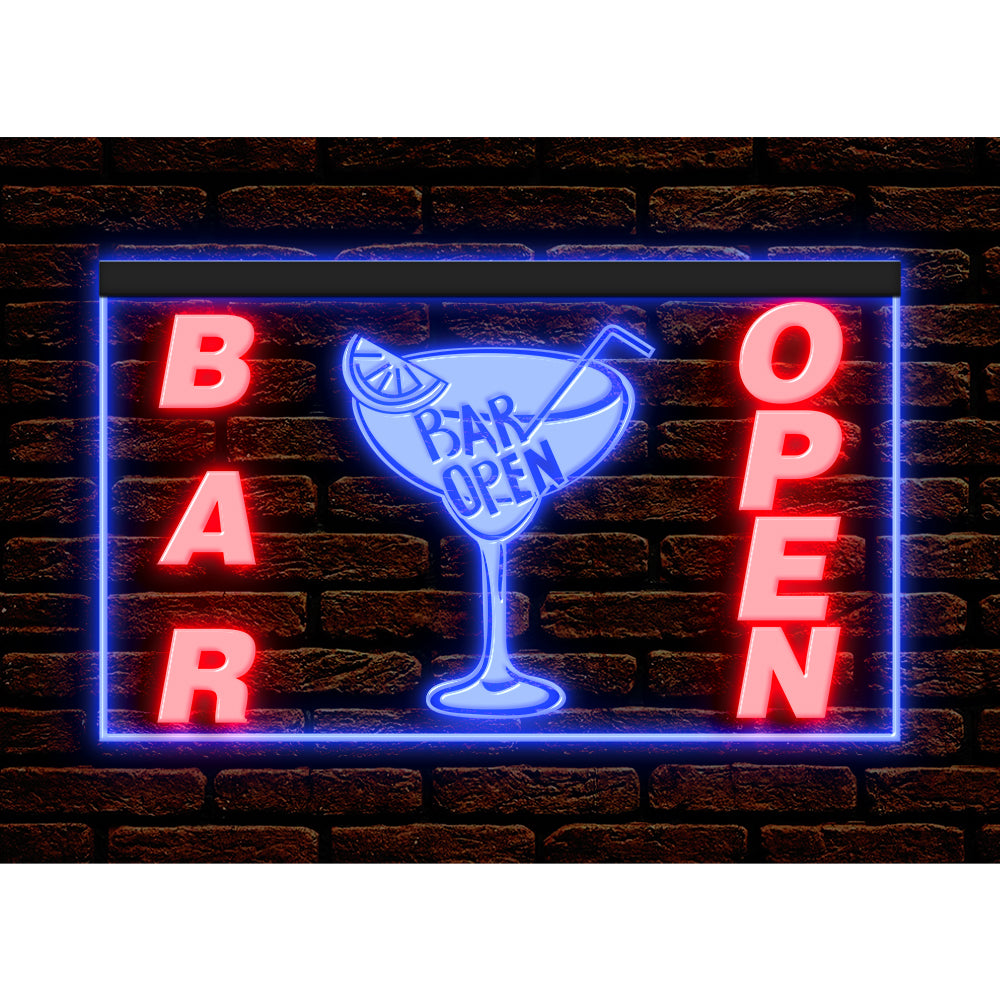 DC170206 Bar Pub Club Home Decor Open Display illuminated Night Light Neon Sign Dual Color