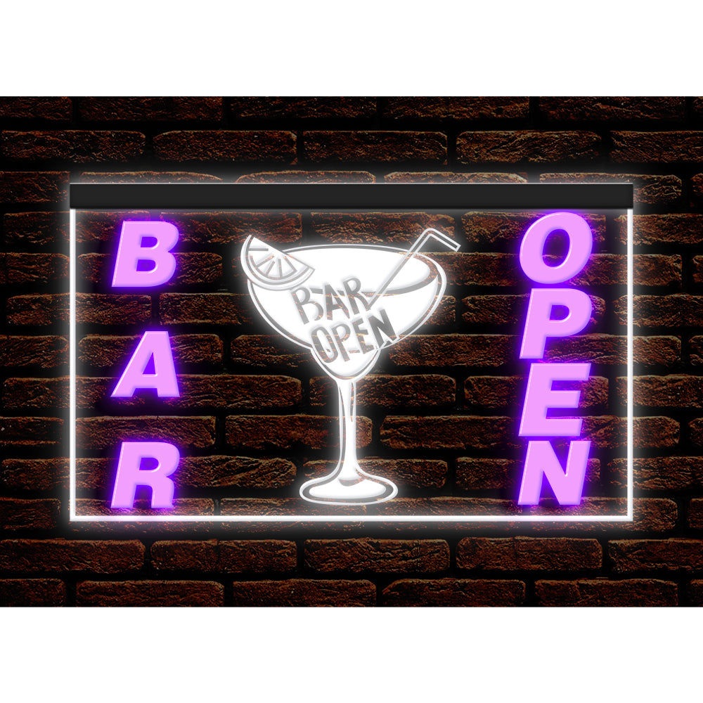 DC170206 Bar Pub Club Home Decor Open Display illuminated Night Light Neon Sign Dual Color