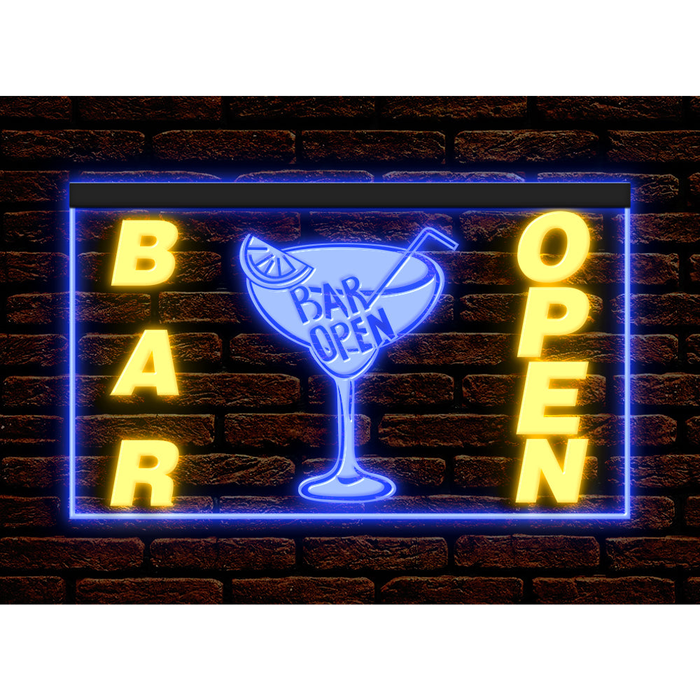 DC170206 Bar Pub Club Home Decor Open Display illuminated Night Light Neon Sign Dual Color