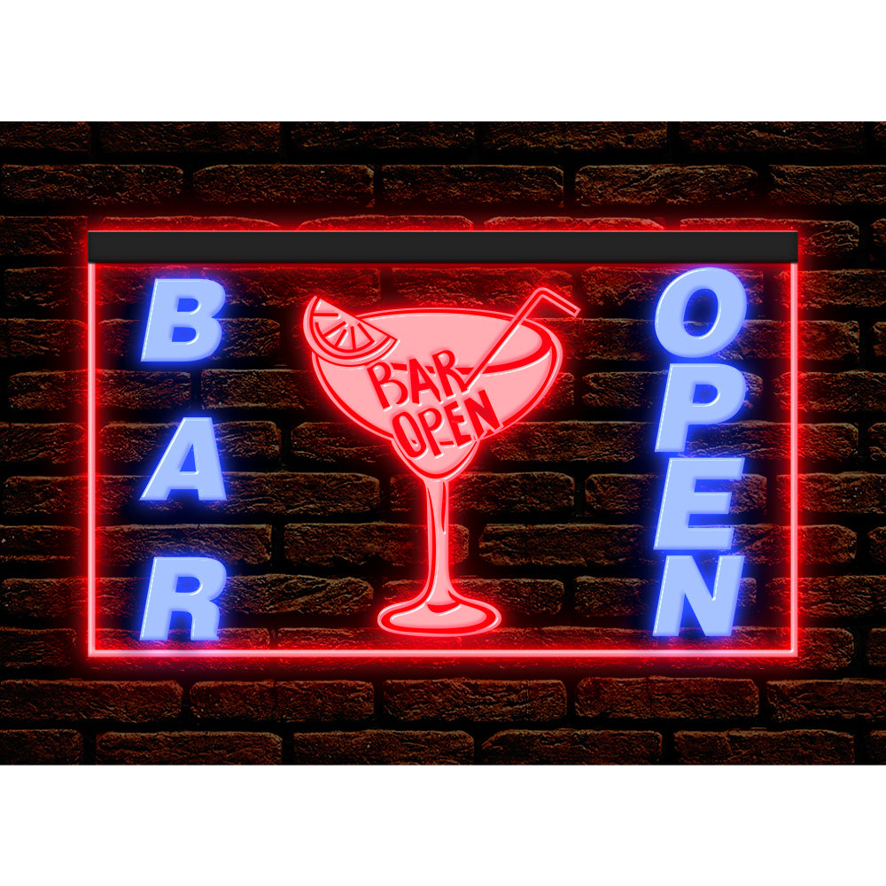 DC170206 Bar Pub Club Home Decor Open Display illuminated Night Light Neon Sign Dual Color
