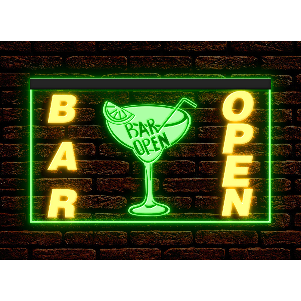 DC170206 Bar Pub Club Home Decor Open Display illuminated Night Light Neon Sign Dual Color