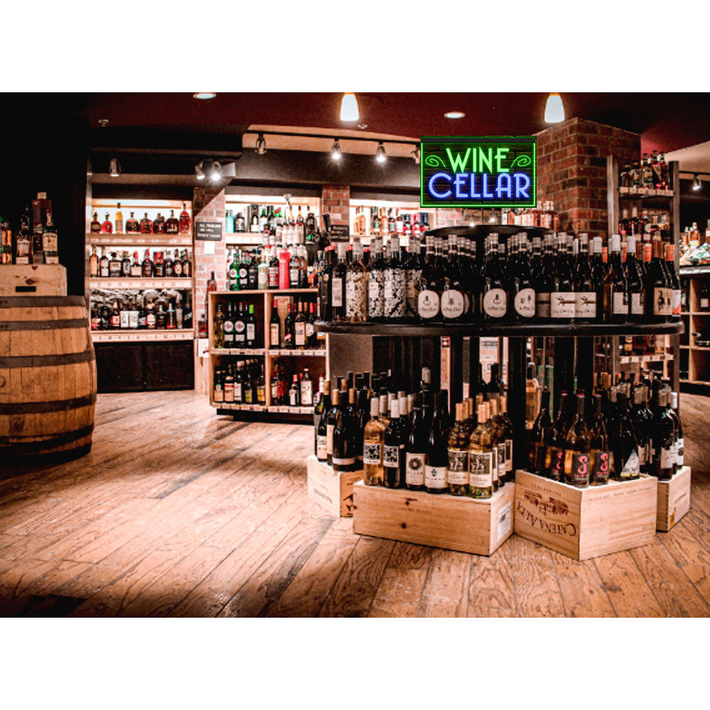DC170230 Wine Cellar Shop Store Bar Open Display illuminated Night Light Neon Sign Dual Color
