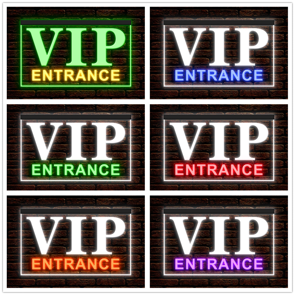 DC170238 VIP Entrance Bar Beer Pub Open Home Decor Display illuminated Night Light Neon Sign Dual Color