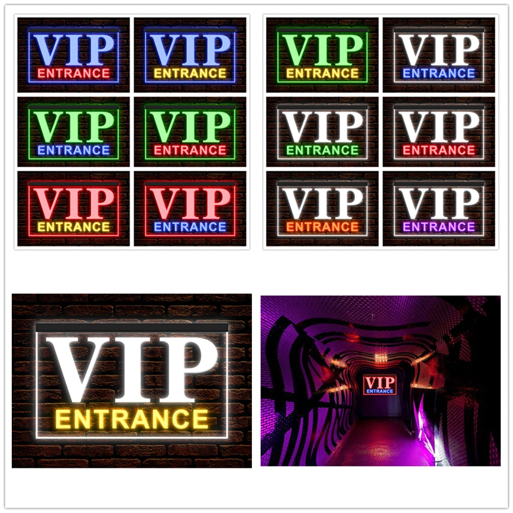 DC170238 VIP Entrance Bar Beer Pub Open Home Decor Display illuminated Night Light Neon Sign Dual Color