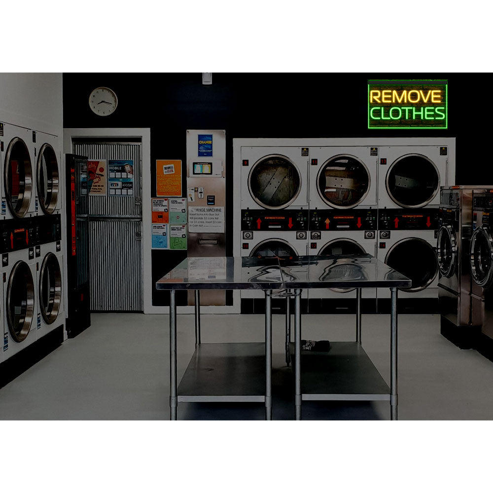 DC180086 Remove Clothes Laundry Washers Dryers Home Decor Display illuminated Night Light Neon Sign Dual Color