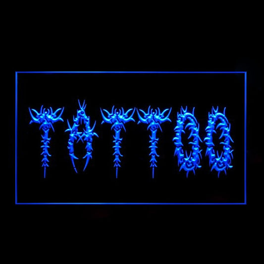 100006 Tattoo Piercing Shop Studio Workshop Home Decor Open Display illuminated Night Light Neon Sign 16 Color By Remote