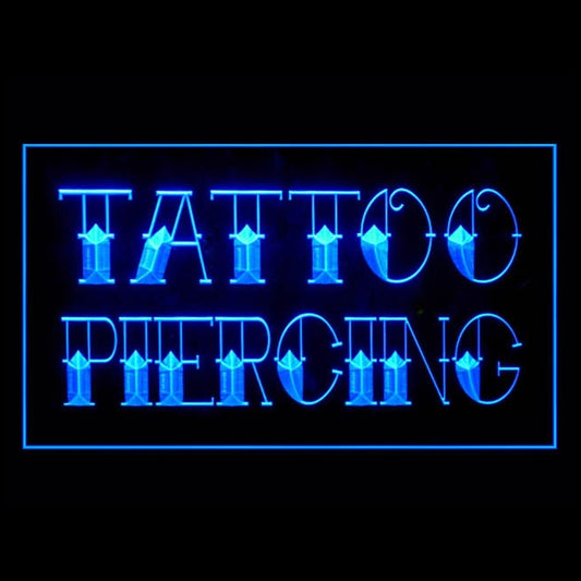 100008 Tattoo Piercing Shop Studio Workshop Home Decor Open Display illuminated Night Light Neon Sign 16 Color By Remote
