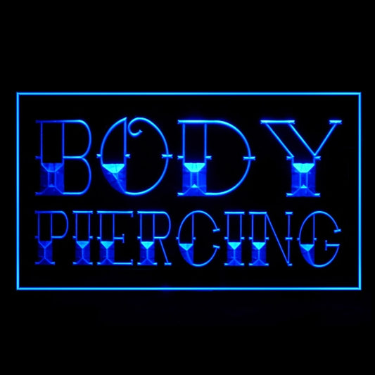 100012 Tattoo Body Piercing Studio Workshop Home Decor Open Display illuminated Night Light Neon Sign 16 Color By Remote