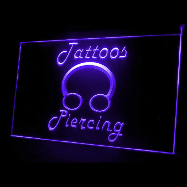 100017 Tattoo Piercing Shop Studio Workshop Home Decor Open Display illuminated Night Light Neon Sign 16 Color By Remote
