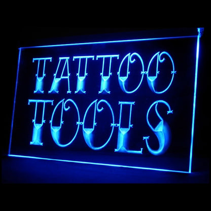 100027 Tattoo Tools Piercing Shop Studio Workshop Home Decor Open Display illuminated Night Light Neon Sign 16 Color By Remote