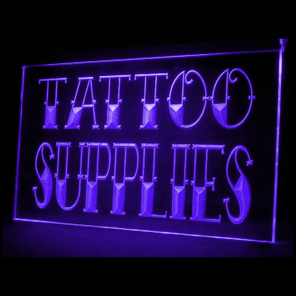100029 Tattoo Supplies Piercing Shop Studio Home Decor Open Display illuminated Night Light Neon Sign 16 Color By Remote