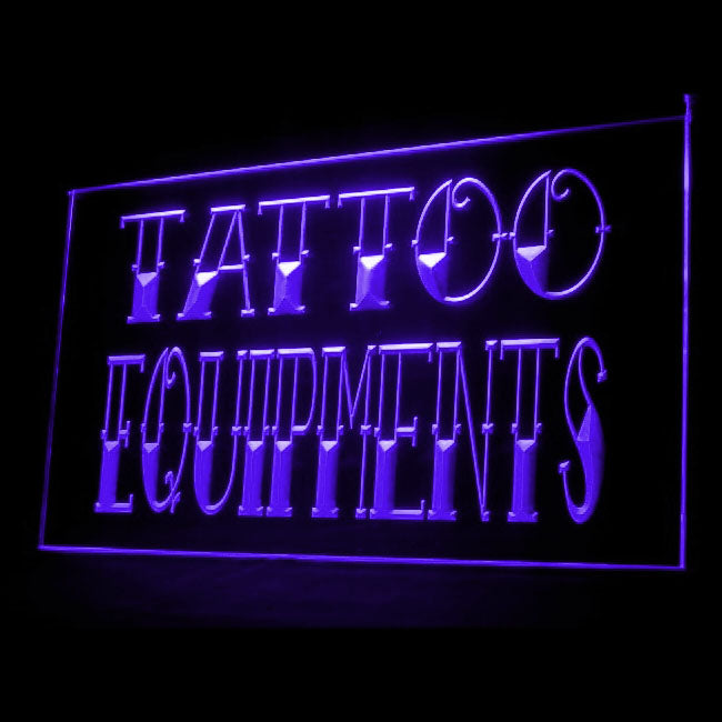 100031 Tattoo Equipment Piercing Shop Studio Home Decor Open Display illuminated Night Light Neon Sign 16 Color By Remote