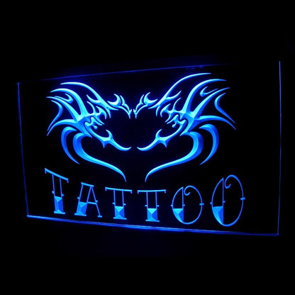 100033 Tattoo Piercing Shop Studio Workshop Home Decor Open Display illuminated Night Light Neon Sign 16 Color By Remote