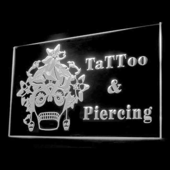 100041 Tattoo Piercing Shop Studio Workshop Home Decor Open Display illuminated Night Light Neon Sign 16 Color By Remote