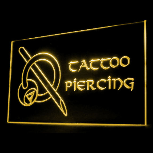 100042 Tattoo Piercing Shop Studio Workshop Home Decor Open Display illuminated Night Light Neon Sign 16 Color By Remote