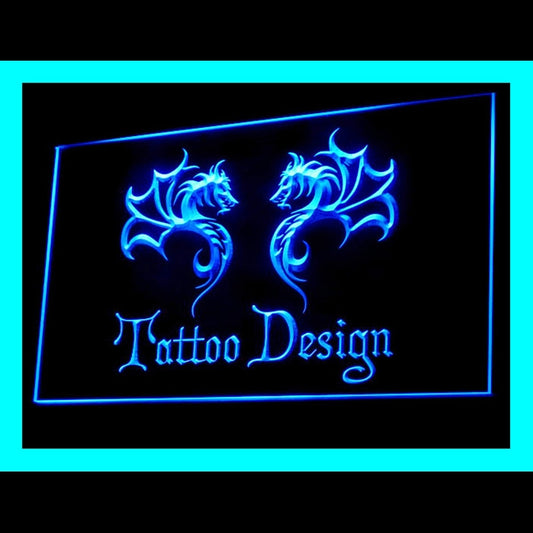 100053 Tattoo Design Piercing Shop Studio Home Decor Open Display illuminated Night Light Neon Sign 16 Color By Remote