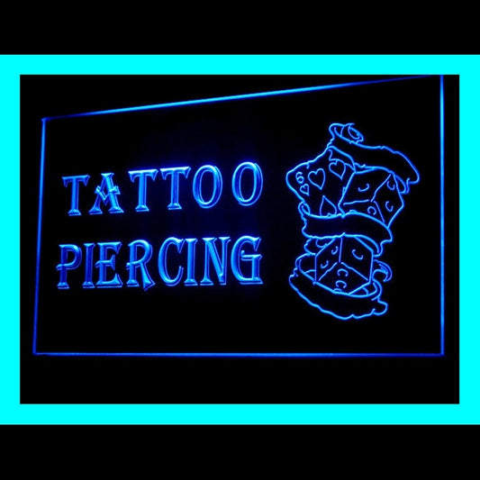 100057 Tattoo Piercing Shop Studio Workshop Home Decor Open Display illuminated Night Light Neon Sign 16 Color By Remote