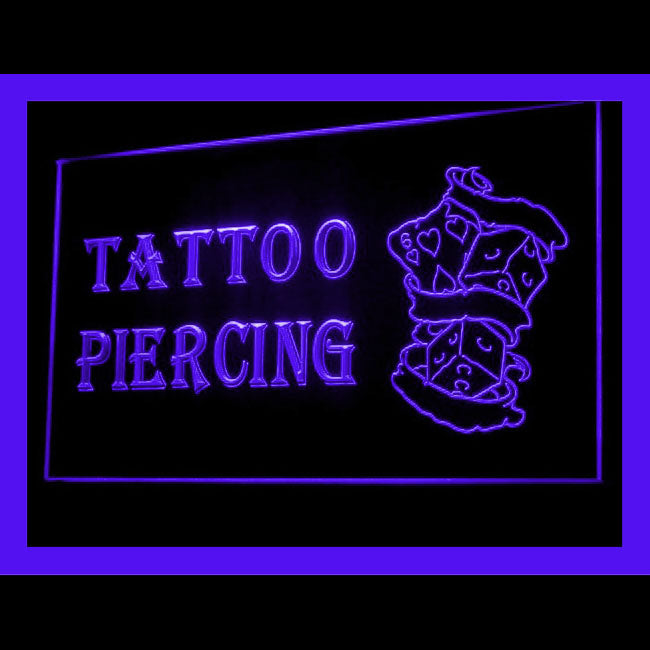 100057 Tattoo Piercing Shop Studio Workshop Home Decor Open Display illuminated Night Light Neon Sign 16 Color By Remote