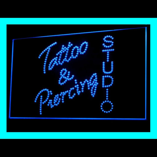 100065 Tattoo Piercing Shop Studio Workshop Home Decor Open Display illuminated Night Light Neon Sign 16 Color By Remote