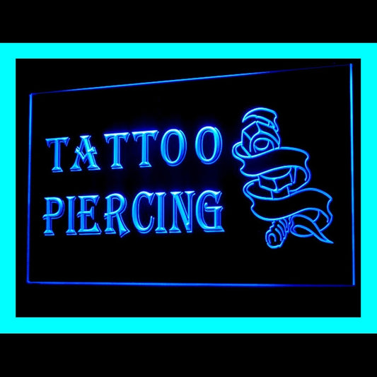 100071 Tattoo Piercing Shop Studio Workshop Home Decor Open Display illuminated Night Light Neon Sign 16 Color By Remote