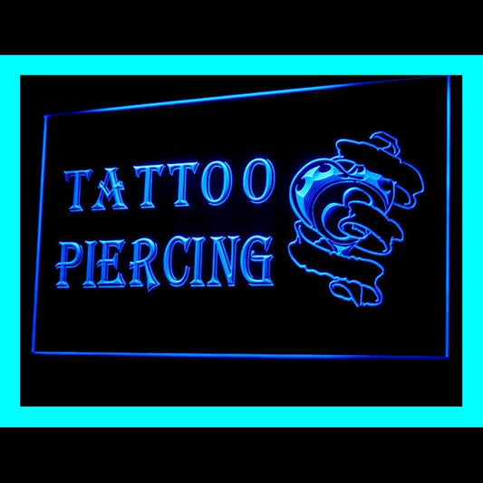 100072 Tattoo Piercing Shop Studio Workshop Home Decor Open Display illuminated Night Light Neon Sign 16 Color By Remote