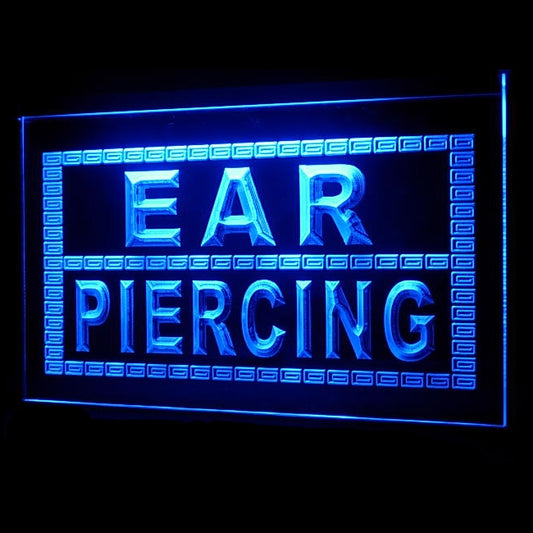 100076 Tattoo Ear Piercing Studio Workshop Home Decor Open Display illuminated Night Light Neon Sign 16 Color By Remote