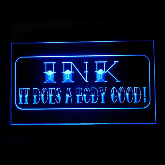 100079 Tattoo Piercing Shop Studio Body Good Home Decor Open Display illuminated Night Light Neon Sign 16 Color By Remote