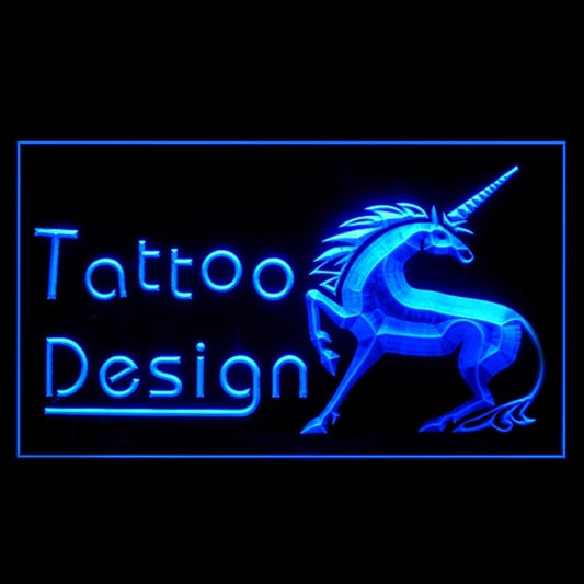 100088 Tattoo Design Piercing Shop Workshop Home Decor Open Display illuminated Night Light Neon Sign 16 Color By Remote