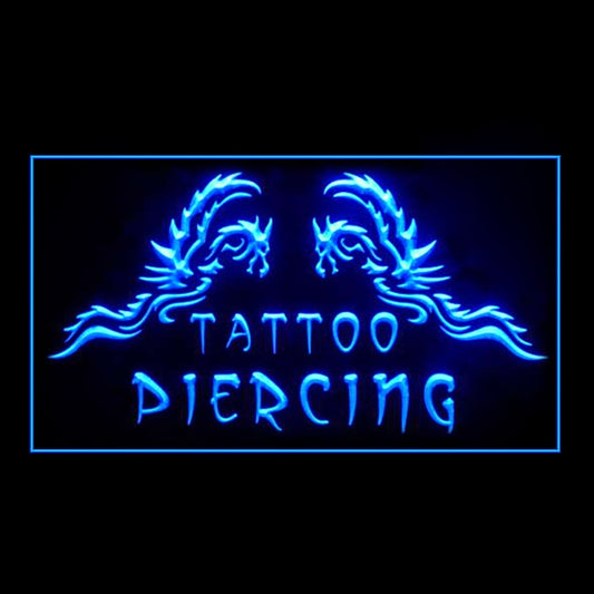 100100 Tattoo Piercing Shop Studio Workshop Home Decor Open Display illuminated Night Light Neon Sign 16 Color By Remote