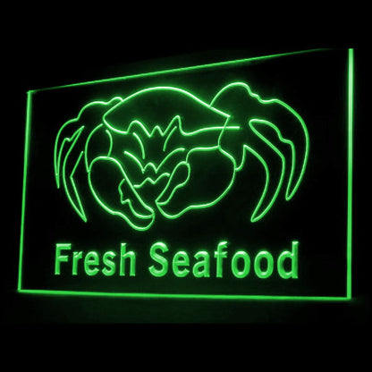 110003 Freshly Seafood Market Restaurant Cafe Home Decor Open Display illuminated Night Light Neon Sign 16 Color By Remote
