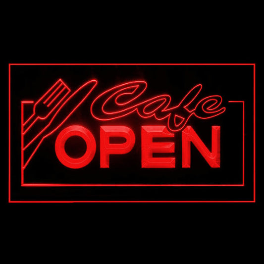 110006 Cafe Open Restaurant Coffee Bar Home Decor Open Display illuminated Night Light Neon Sign 16 Color By Remote