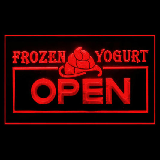 110014 OPEN Frozen Yogurt Cafe Shop Store Home Decor Open Display illuminated Night Light Neon Sign 16 Color By Remote