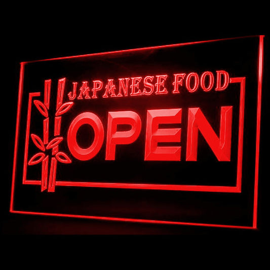 110016 OPEN Japanese Food Shop Cafe Restaurant Home Decor Open Display illuminated Night Light Neon Sign 16 Color By Remote