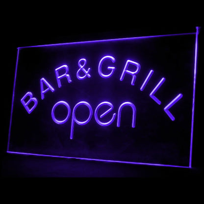 110023 Bar & Grill OPEN Cafe BBQ Restaurant Home Decor Open Display illuminated Night Light Neon Sign 16 Color By Remote