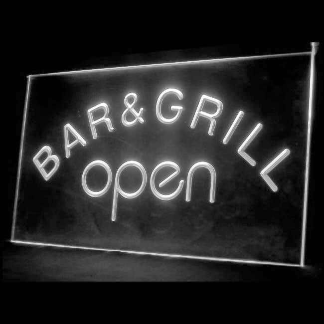 110023 Bar & Grill OPEN Cafe BBQ Restaurant Home Decor Open Display illuminated Night Light Neon Sign 16 Color By Remote