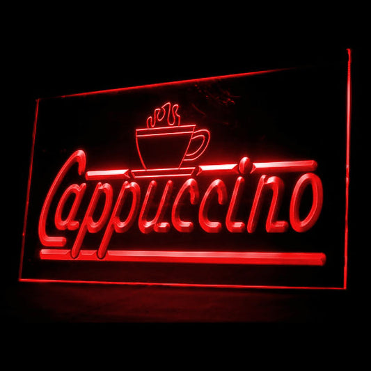 110029 Cappuccino Coffee Shop Cafe Home Decor Open Display illuminated Night Light Neon Sign 16 Color By Remote