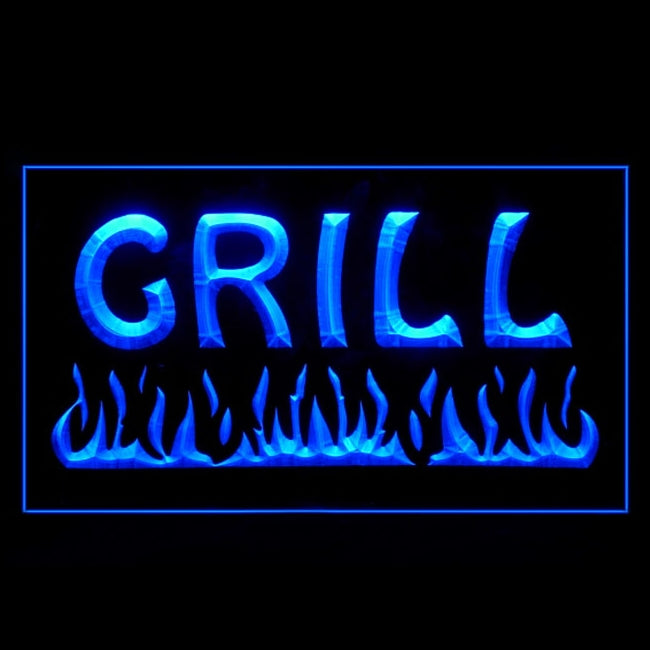 110032 Grill Bar Cafe Restaurant BBQ Shop Home Decor Open Display illuminated Night Light Neon Sign 16 Color By Remote